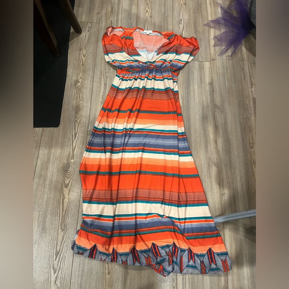 Love, Fire Multicolor Striped Dress